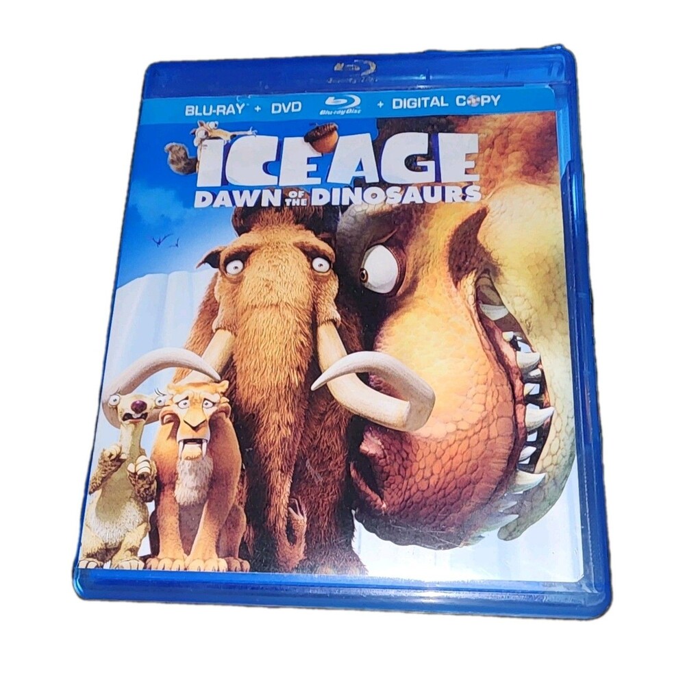 Ice Age: Dawn of the Dinosaurs Blu-ray + DVD Discs 2009, Good Condition Family